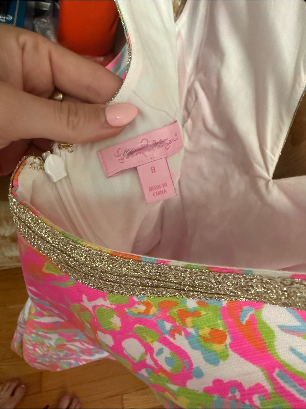 Lilly Pulitzer Neon Pink Multi-Color Sleeveless Mini Dress - Picture 3 of 3